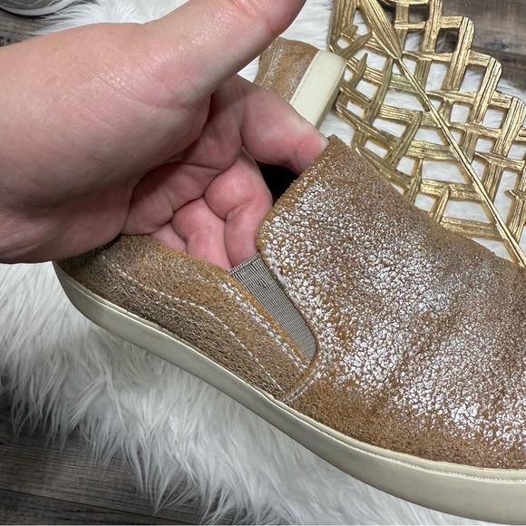 Frye Lena Metallic Silver Leather Sneakers - Picture 6 of 11